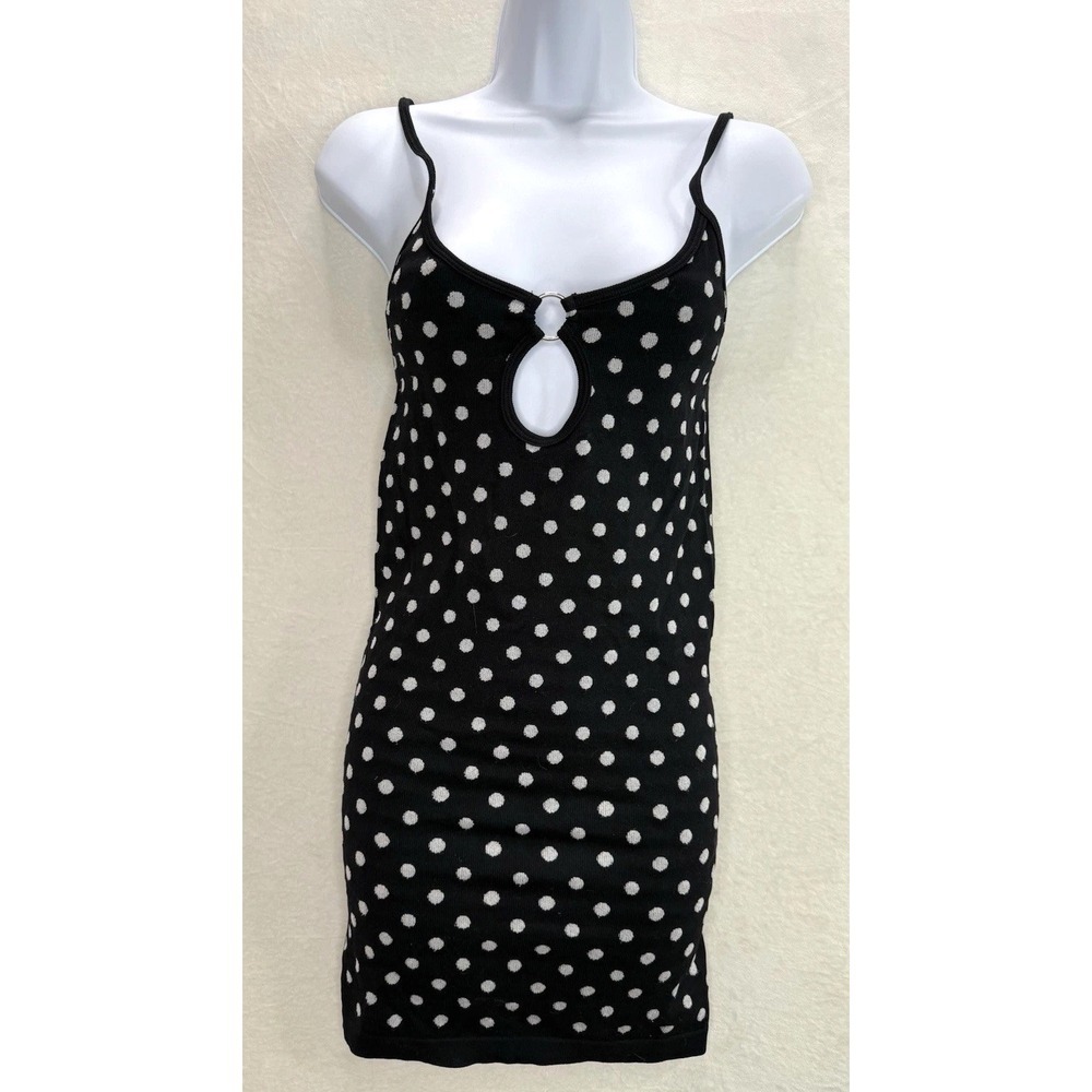 Zara Seamless Polka Dot Bodycon Knit Dress Size M/L NWT